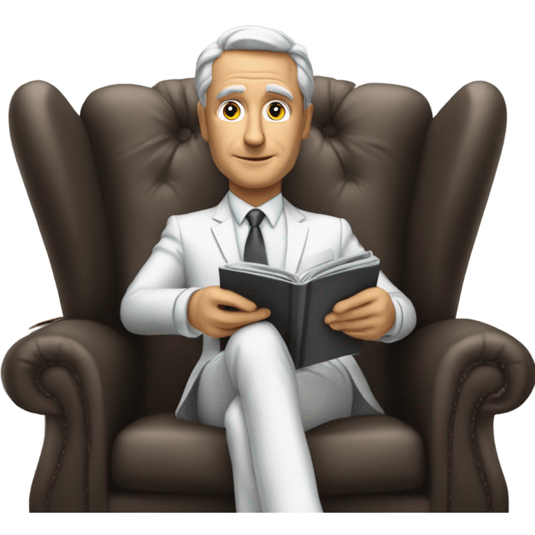 Billionaire reading magazine emoji