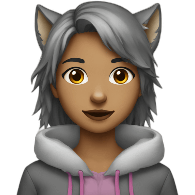 Wolf girl emoji