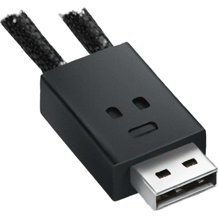 Black usb cable emoji