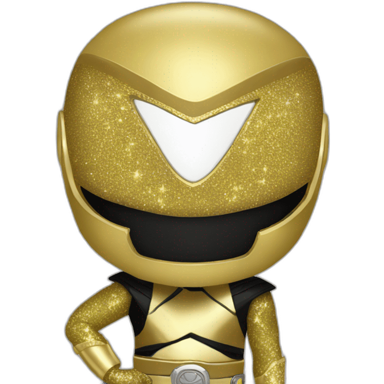 glitter golden black power ranger full body emoji