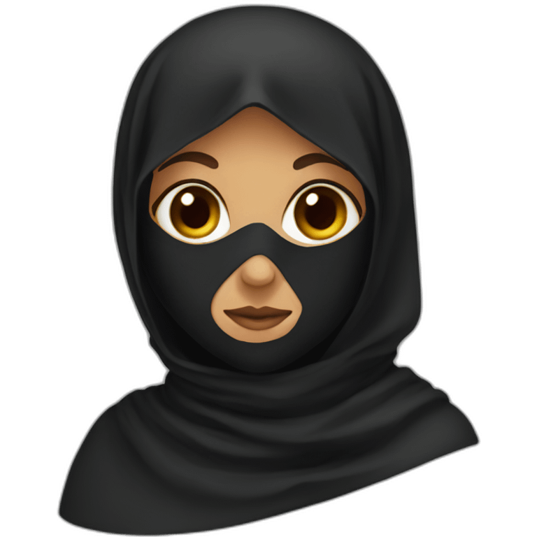 a red niqab girl emoji