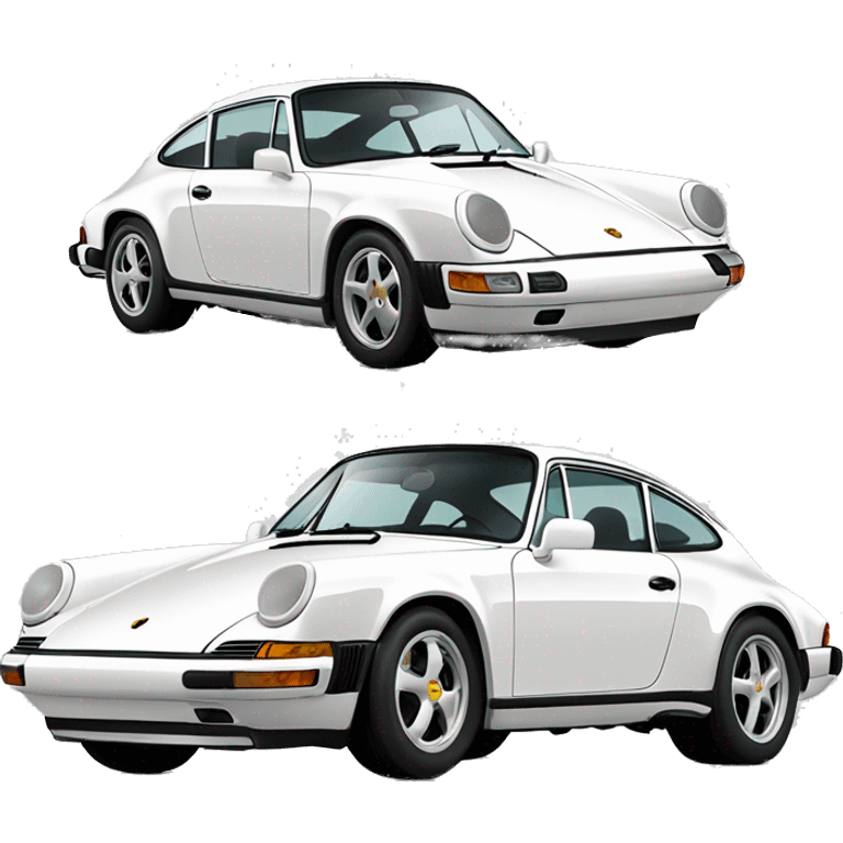 White porsche 911 emoji