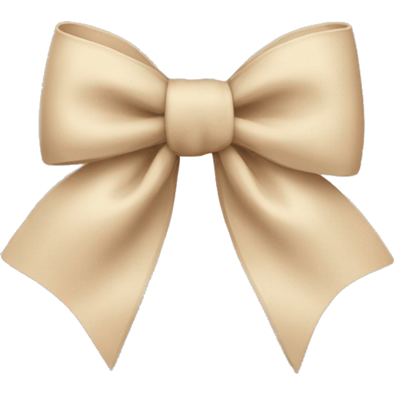 beige bow emoji