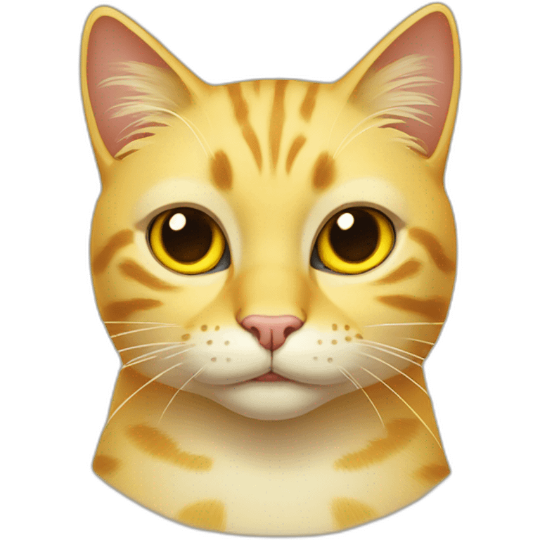 yellow smirking cat with one raised eyebrow emoji