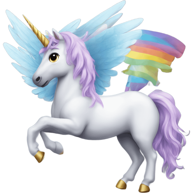 Unicorn with 5 wings emoji