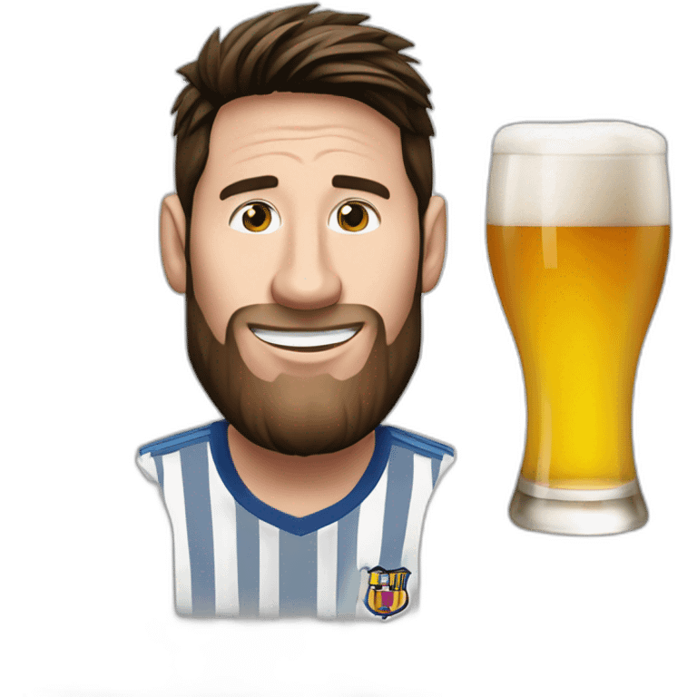 messi qui boit une bière emoji