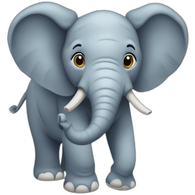 Éléphant qui fait un saltau emoji