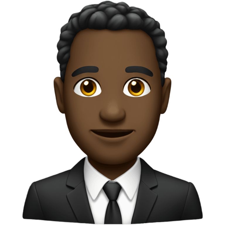 elegant black man in suit  emoji