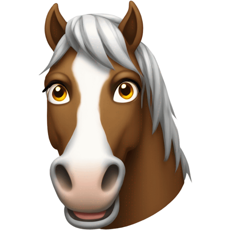 Scared horse emoji