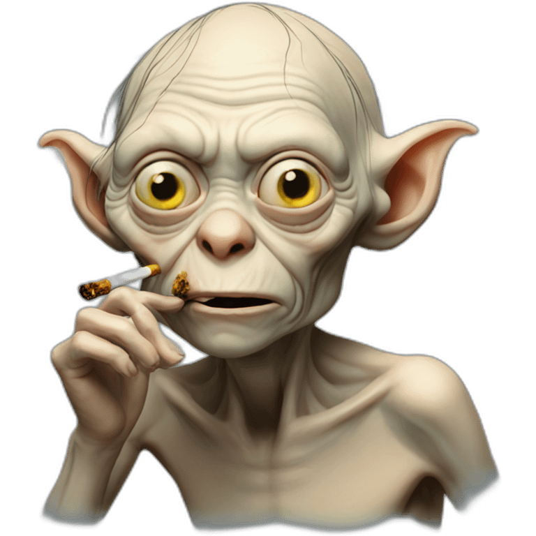 gollum smoking emoji