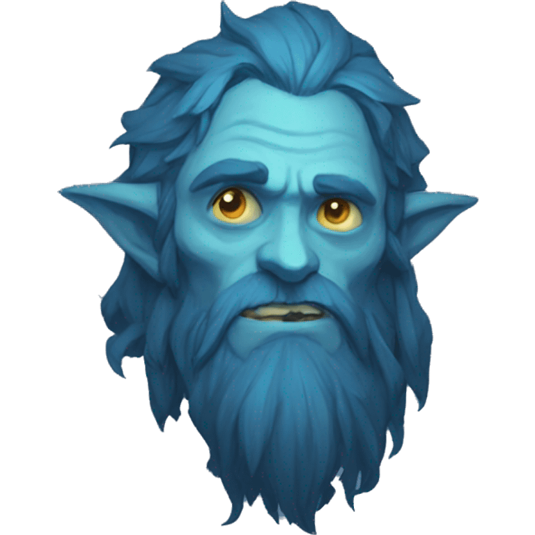 Spectral giant firbolg blue sad emoji