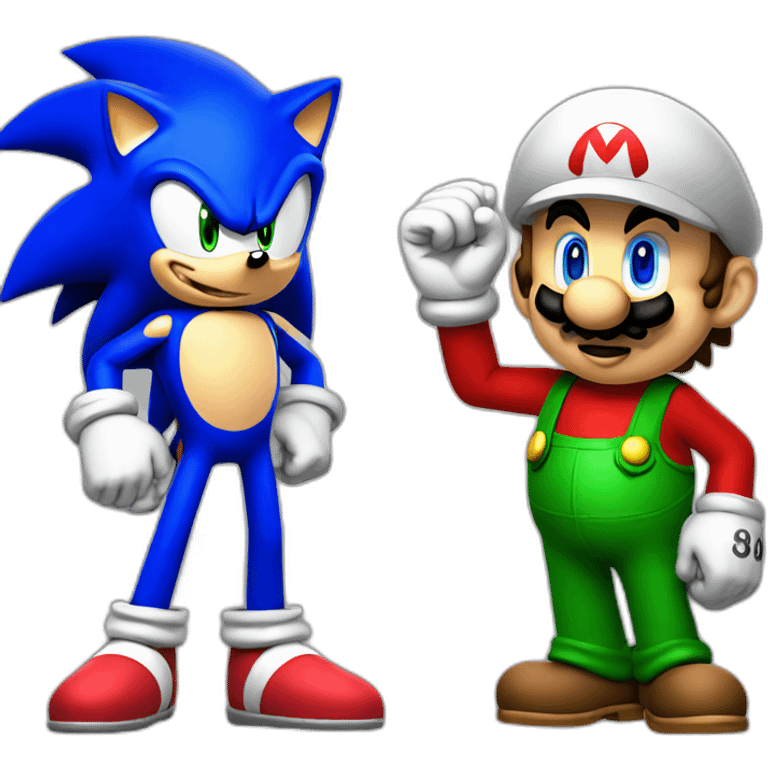 Sonic vs Mario emoji