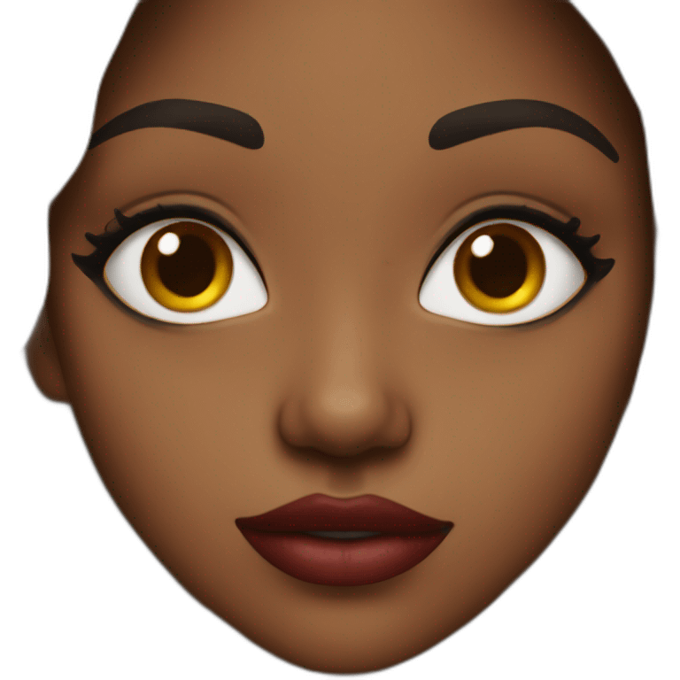 black girl with big lips emoji