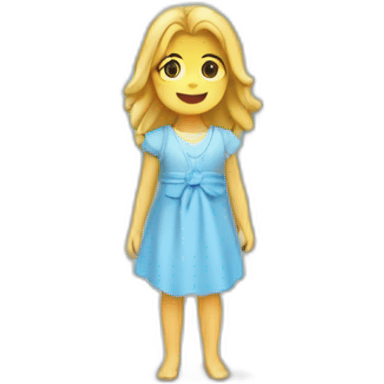 Cascade d'eau avec une petite fille en robe  emoji