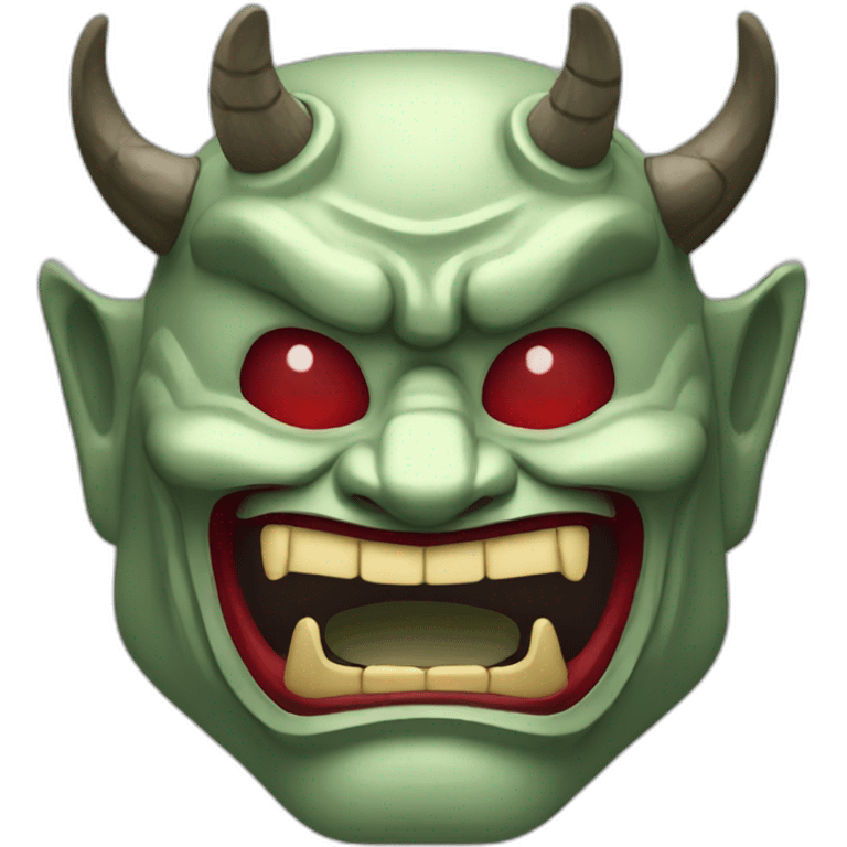 esmerald japanese oni mask emoji