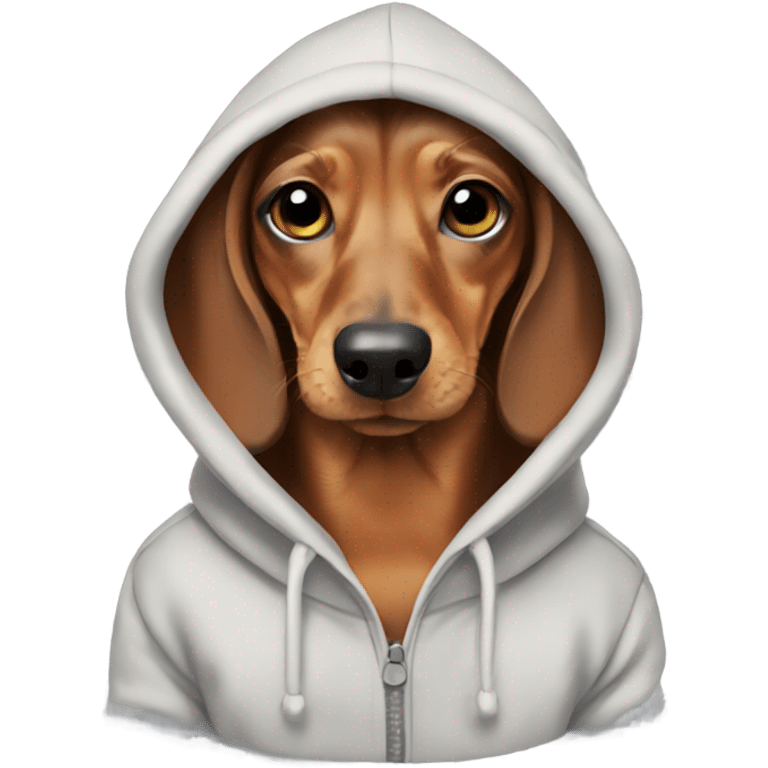 Dachshund in hoodie emoji