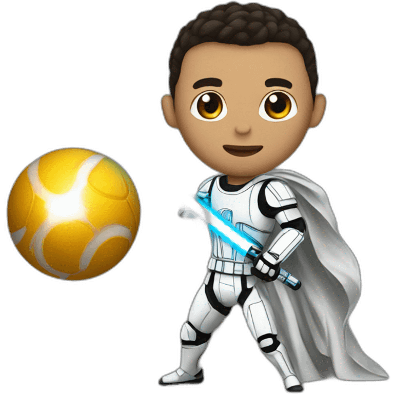 Ronaldo with a lightsaber emoji