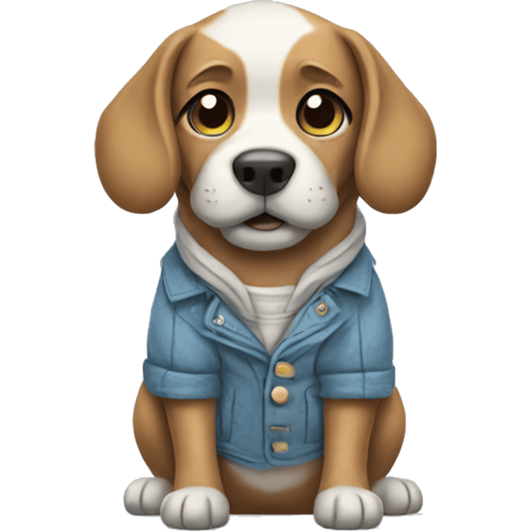 Dog wearing clothes emoji