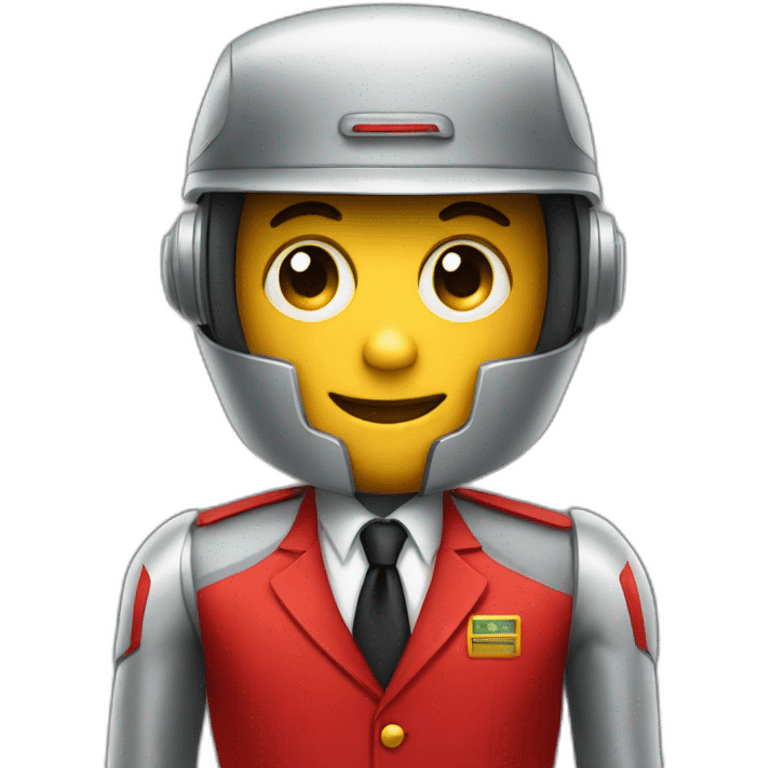 robot bellboy red uniform emoji