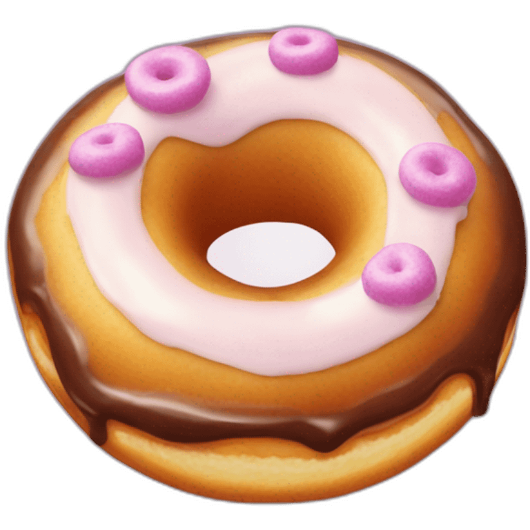 Donut sucré au sucre emoji