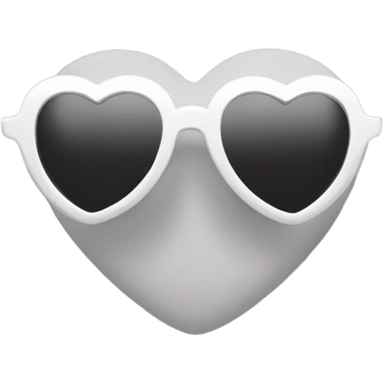 White heart shaped sunglasses emoji