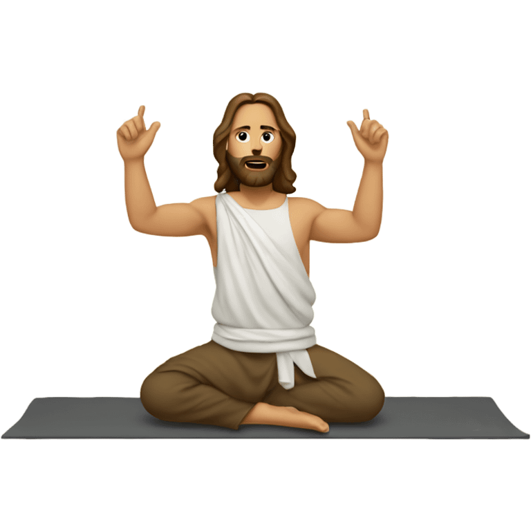 Jesus Christ doing Pilates emoji