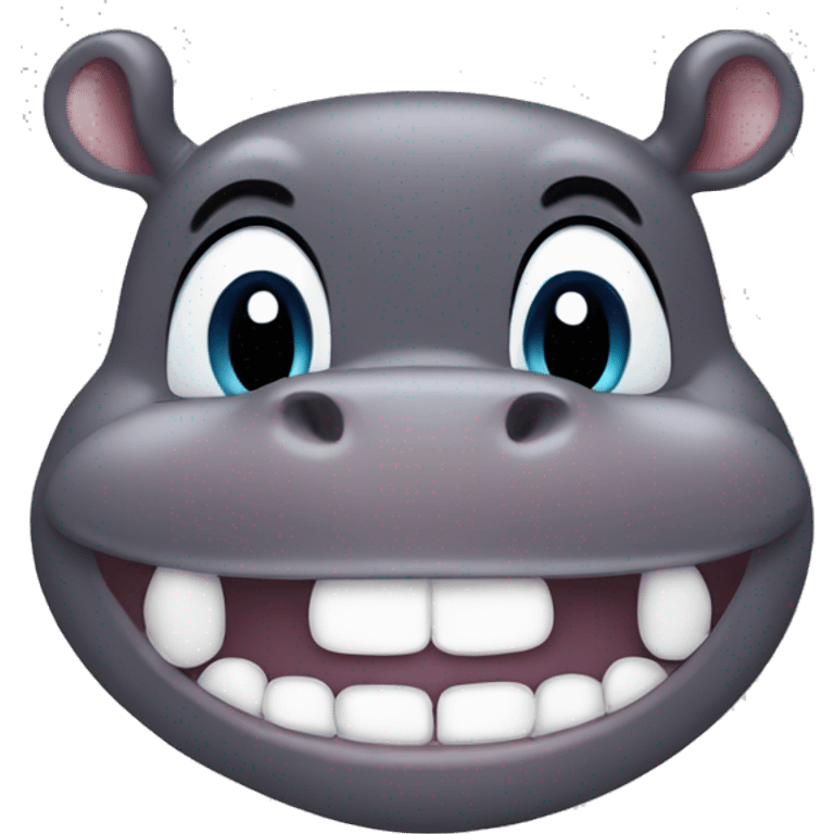 Hippo smile emoji