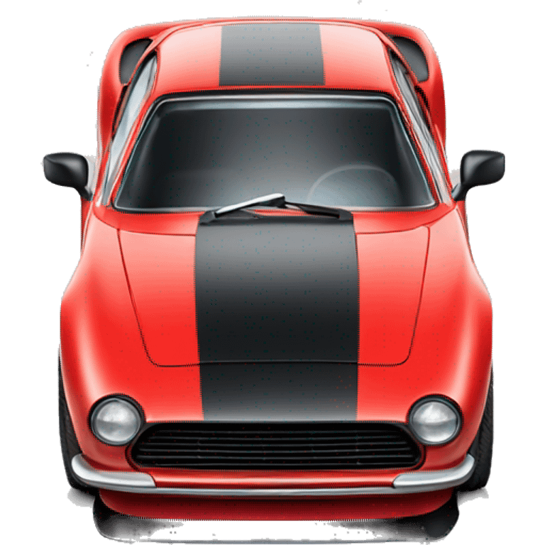 an iconic sports car, with bright colours like red or black. emoji