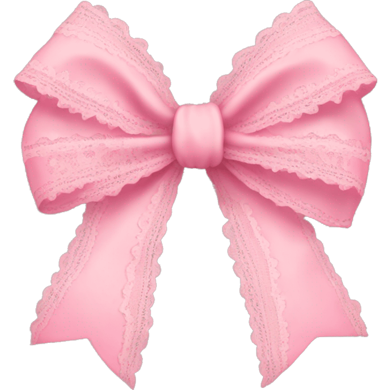 A baby pink cute lacy bow emoji