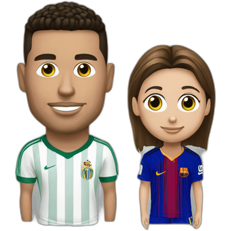 ronaldo qui fait un câlin à messi emoji