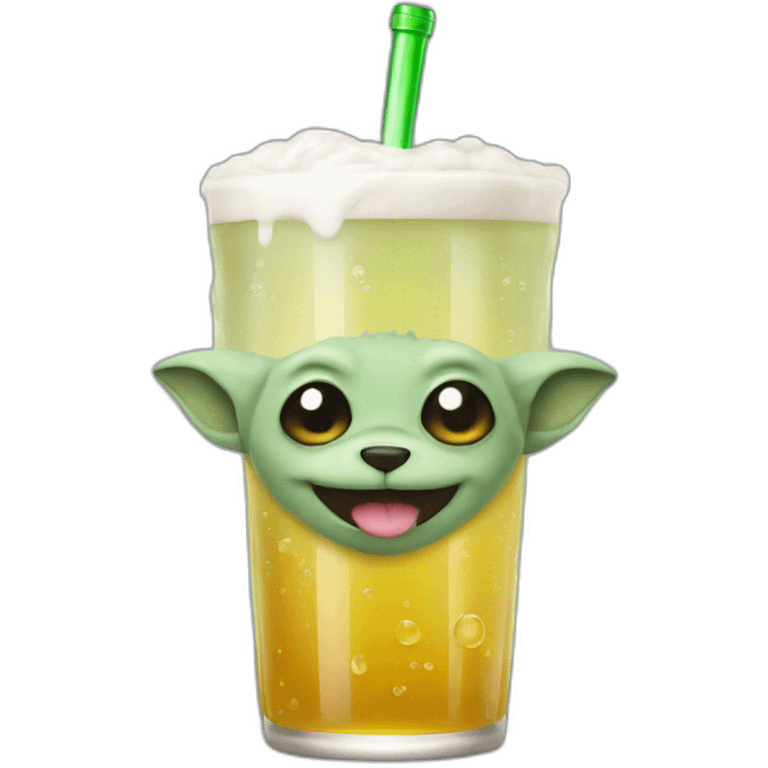 Grogu drink beer emoji