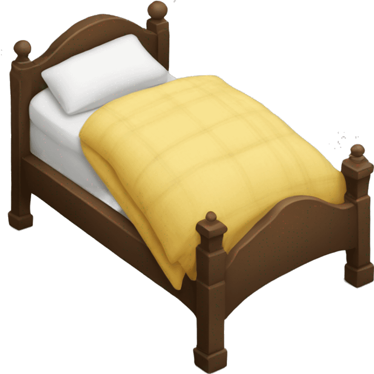 bed with a teapot tucked into the she emoji