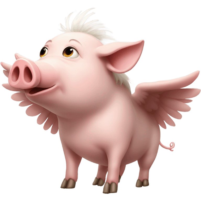 Pig with wings emoji