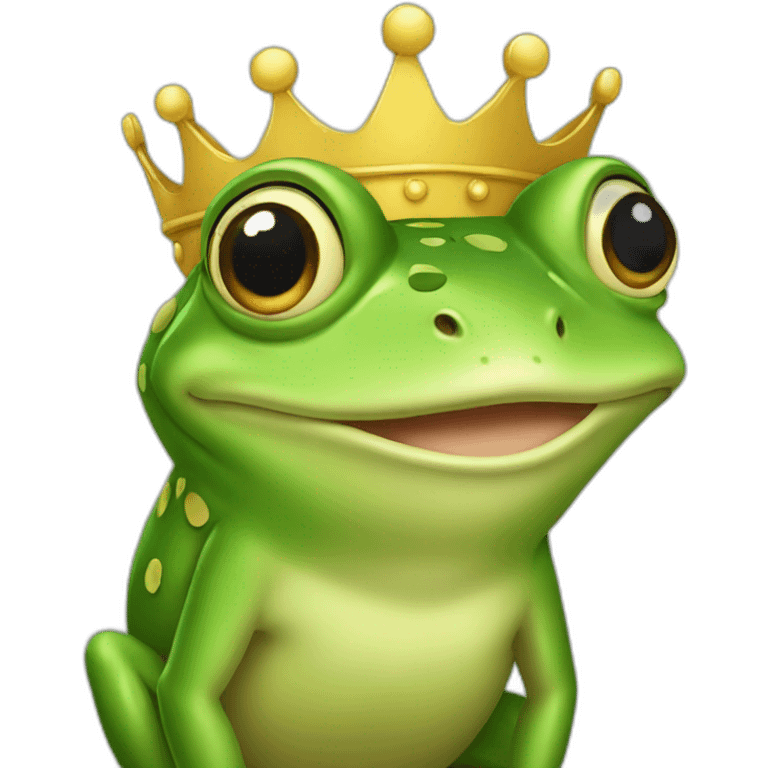 Queen frog emoji