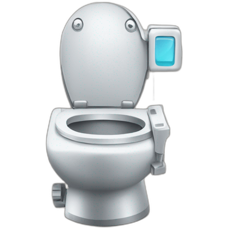 Un robot au toilette emoji