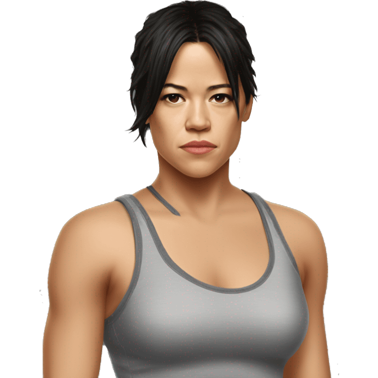 michelle rodriguez serious wearing tank top emoji