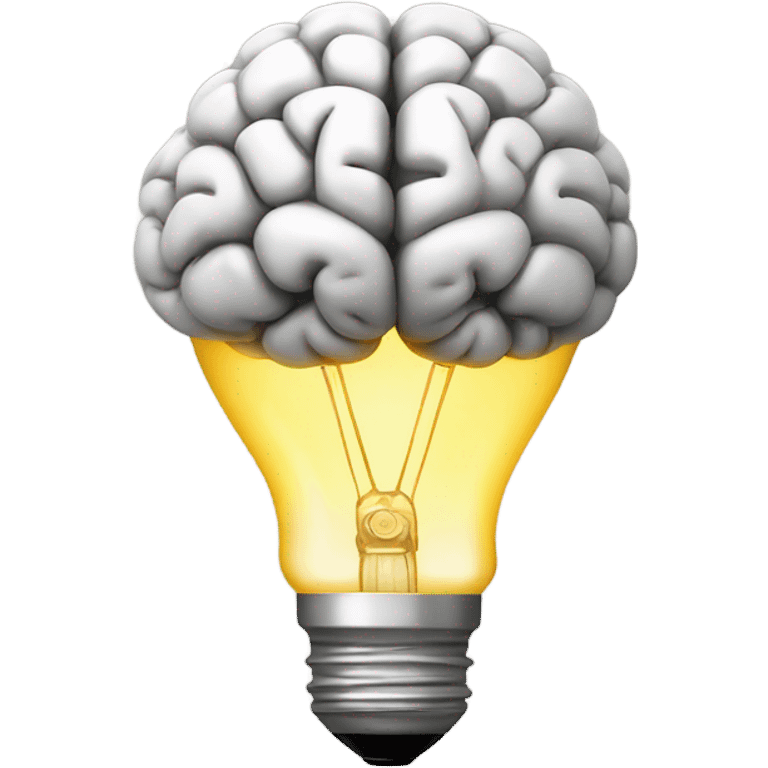 brain, light bulb emoji