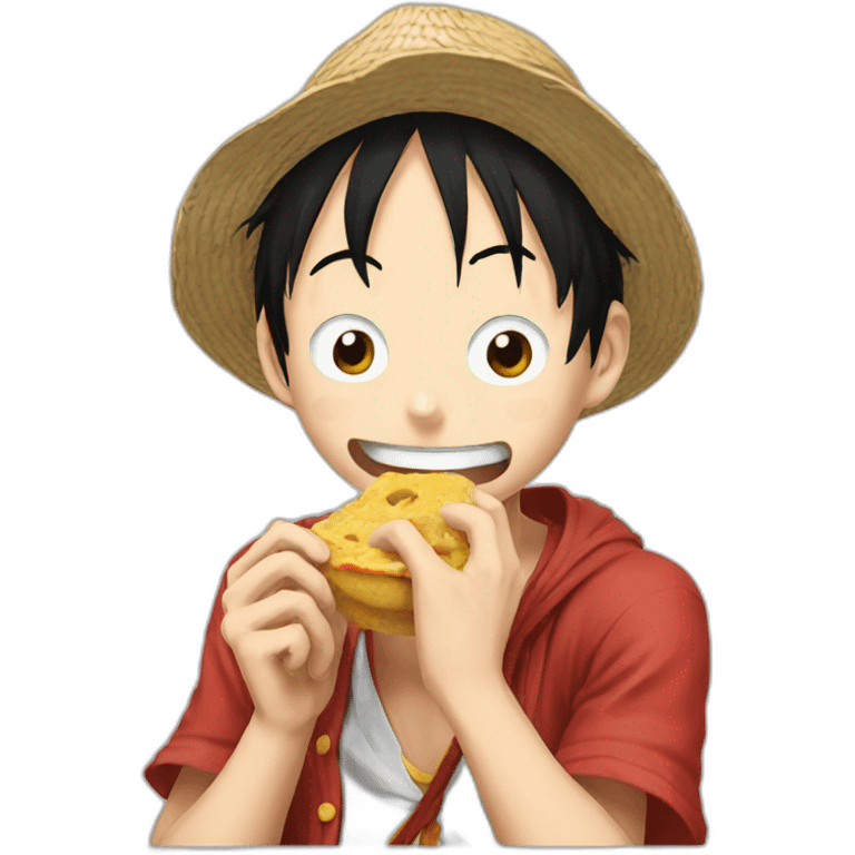 Luffy eat emoji