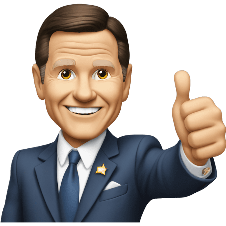 Kenneth Copeland with thumbs up in front of a jet emoji