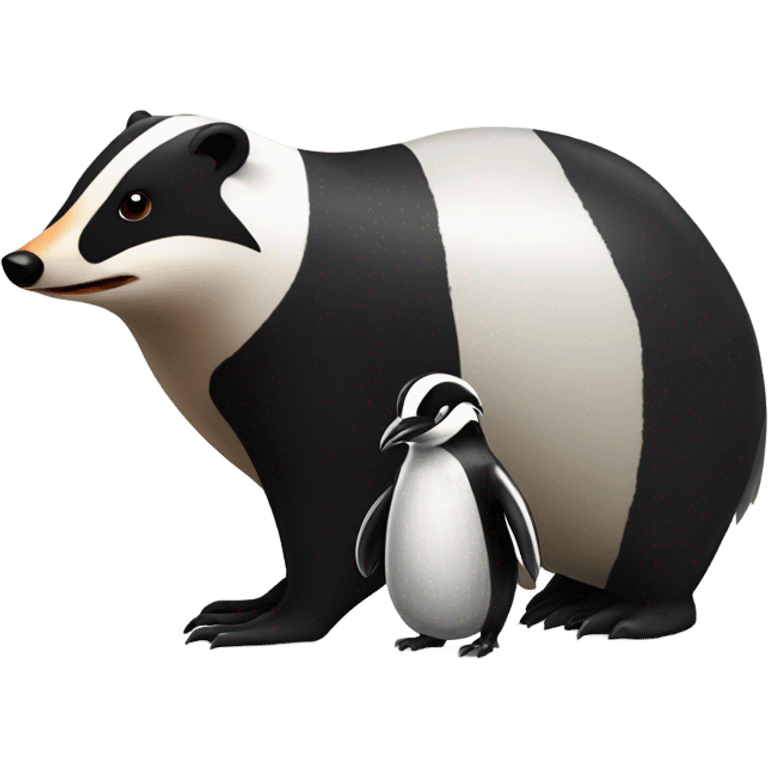 badger and penguin  emoji