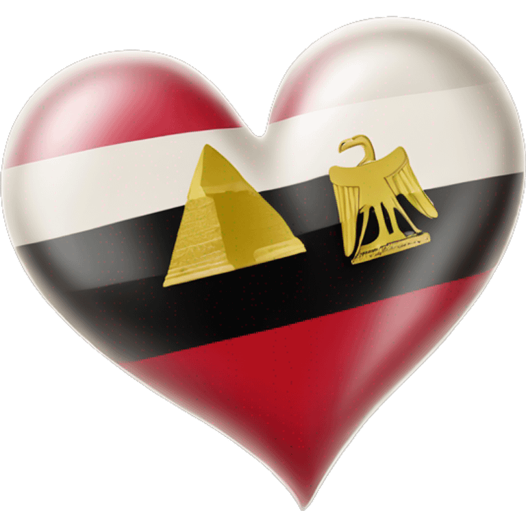 Egypt flag with a heart  emoji