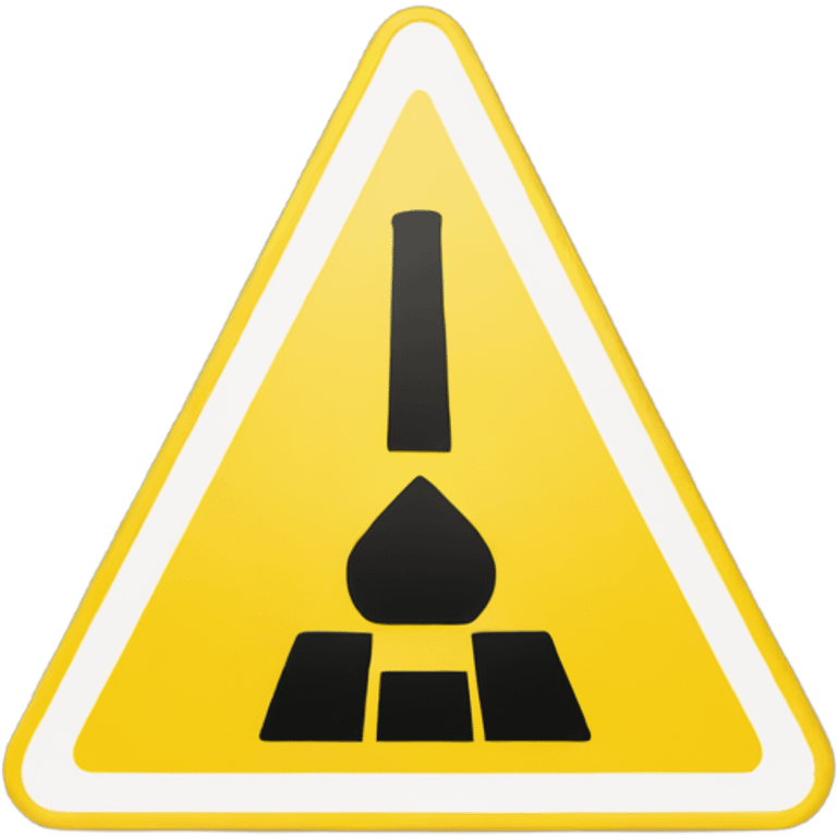 simple alert road sign yellow emoji