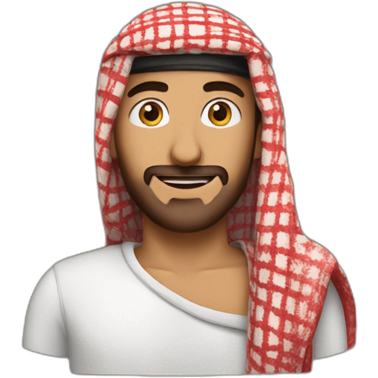 Arabian Man with red keffiyeh emoji