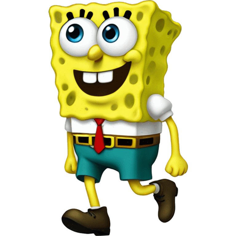 SpongeBob walking emoji