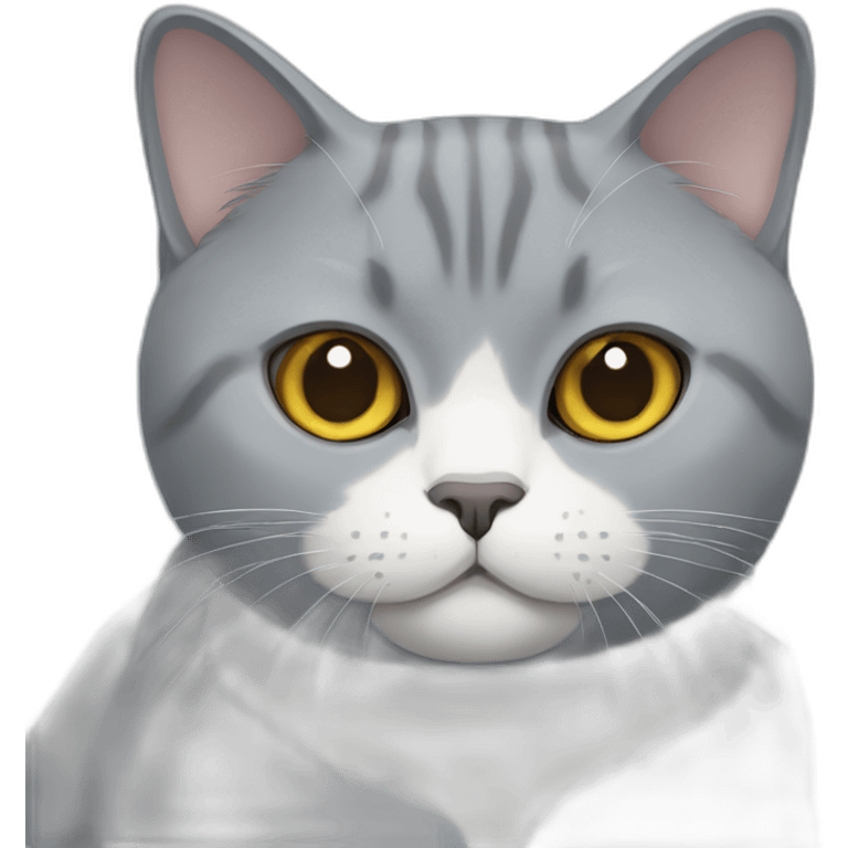 blue British shorthair cat emoji