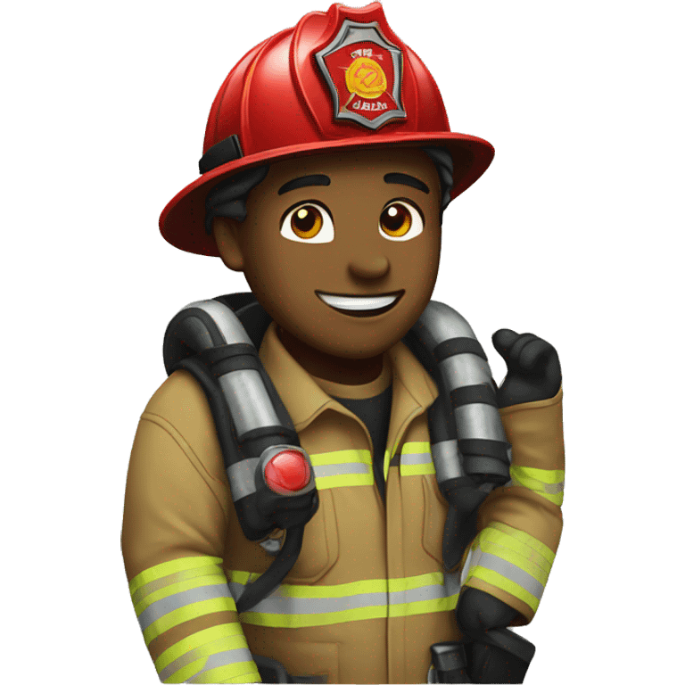 Firefighter in love emoji