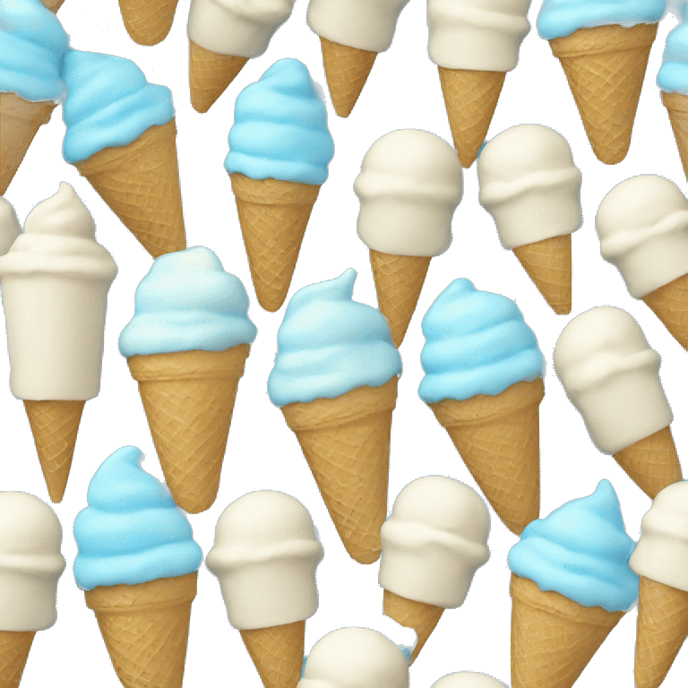 pastel blue ice cream emoji