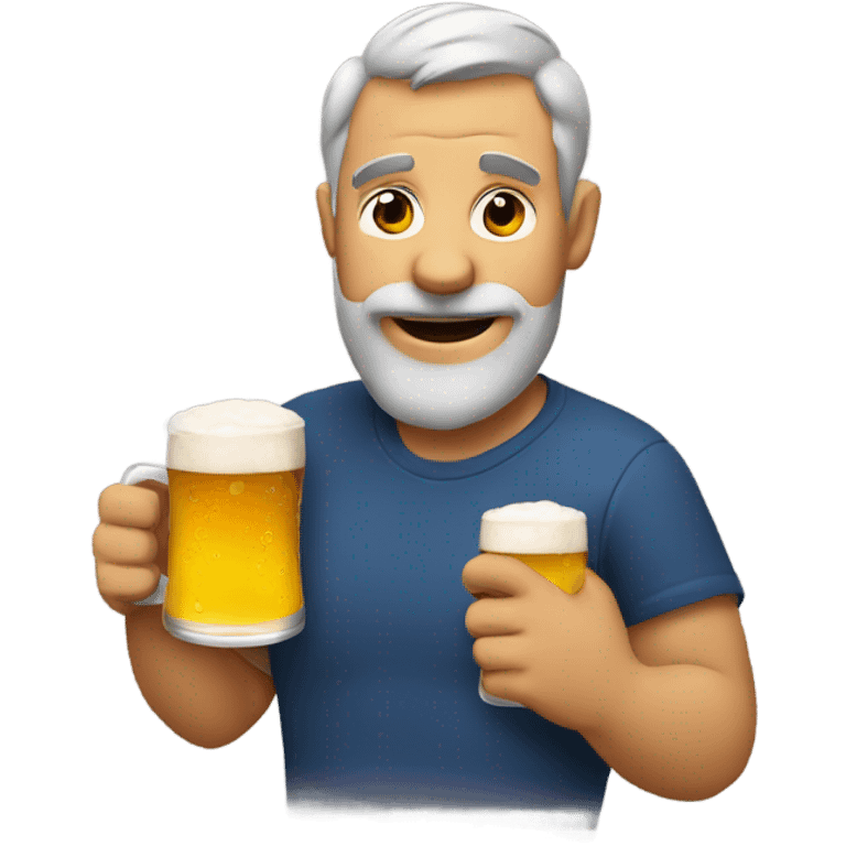 Dad drinking beer emoji