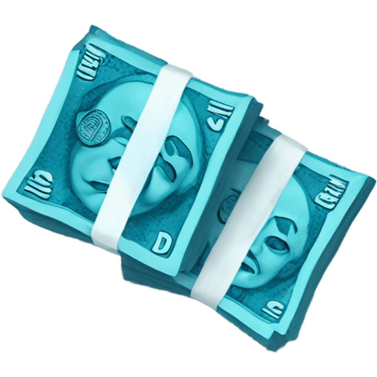 Blue money emoji