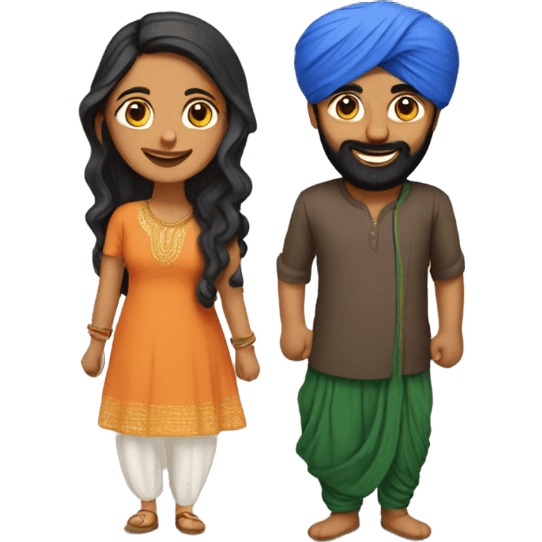 Punjabi couple emoji